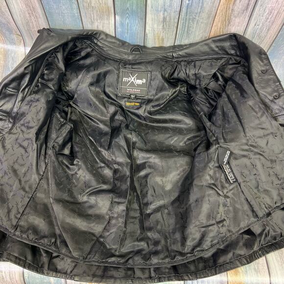 Wilsons Leather Maxima Black Large Thinsulate Belted Button Up Coat - Picture 8 of 10